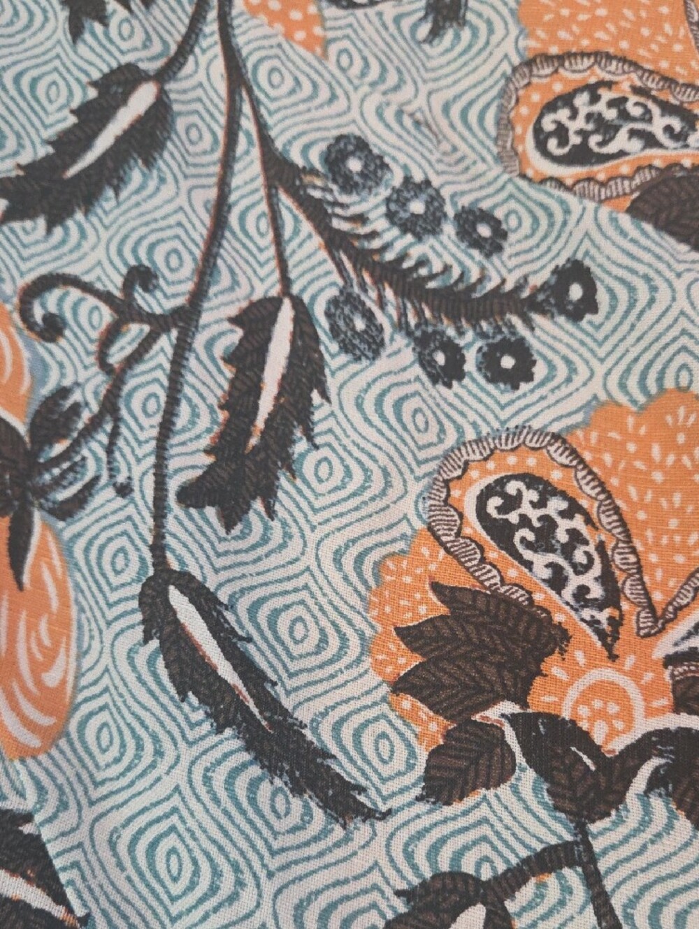 Anthropologie Mint Maxi Dress with Mustard Floral Print. Mid Length Dress. - Picture 7 of 7